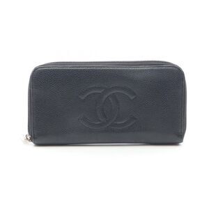 Chanel Coco Mark Caviar Skin Long Wallet